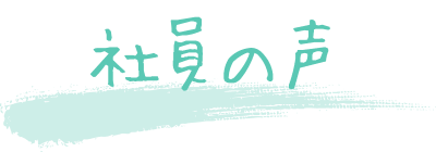 社員の声