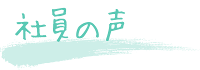 社員の声