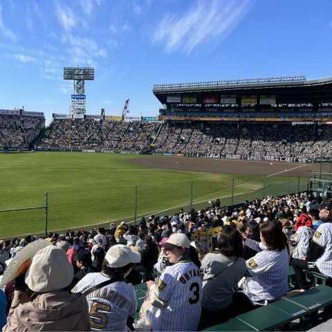 観客で埋まった野球場のスタンド